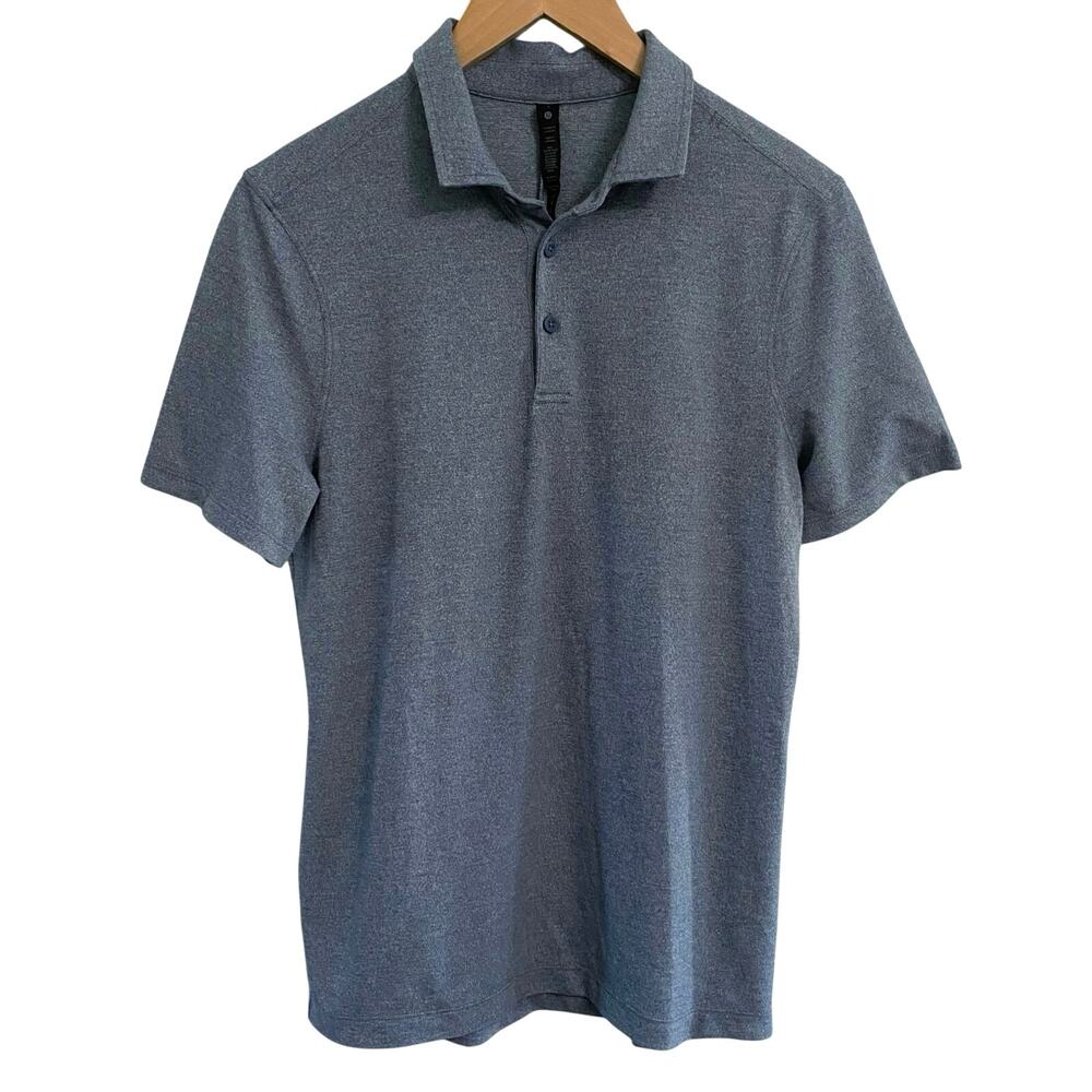 Lululemon Evolution Polo Pique Blue Men's Size Small Work Golf Athletic